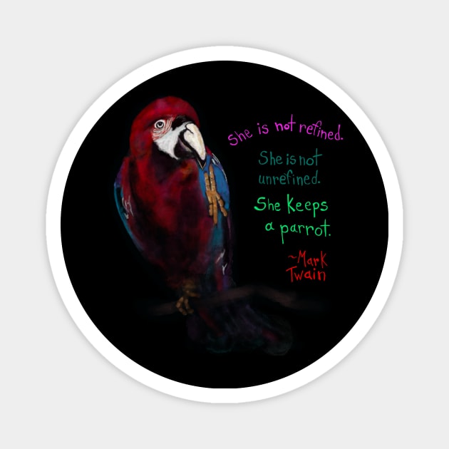 A parrot lady Magnet by mybadtvhabit